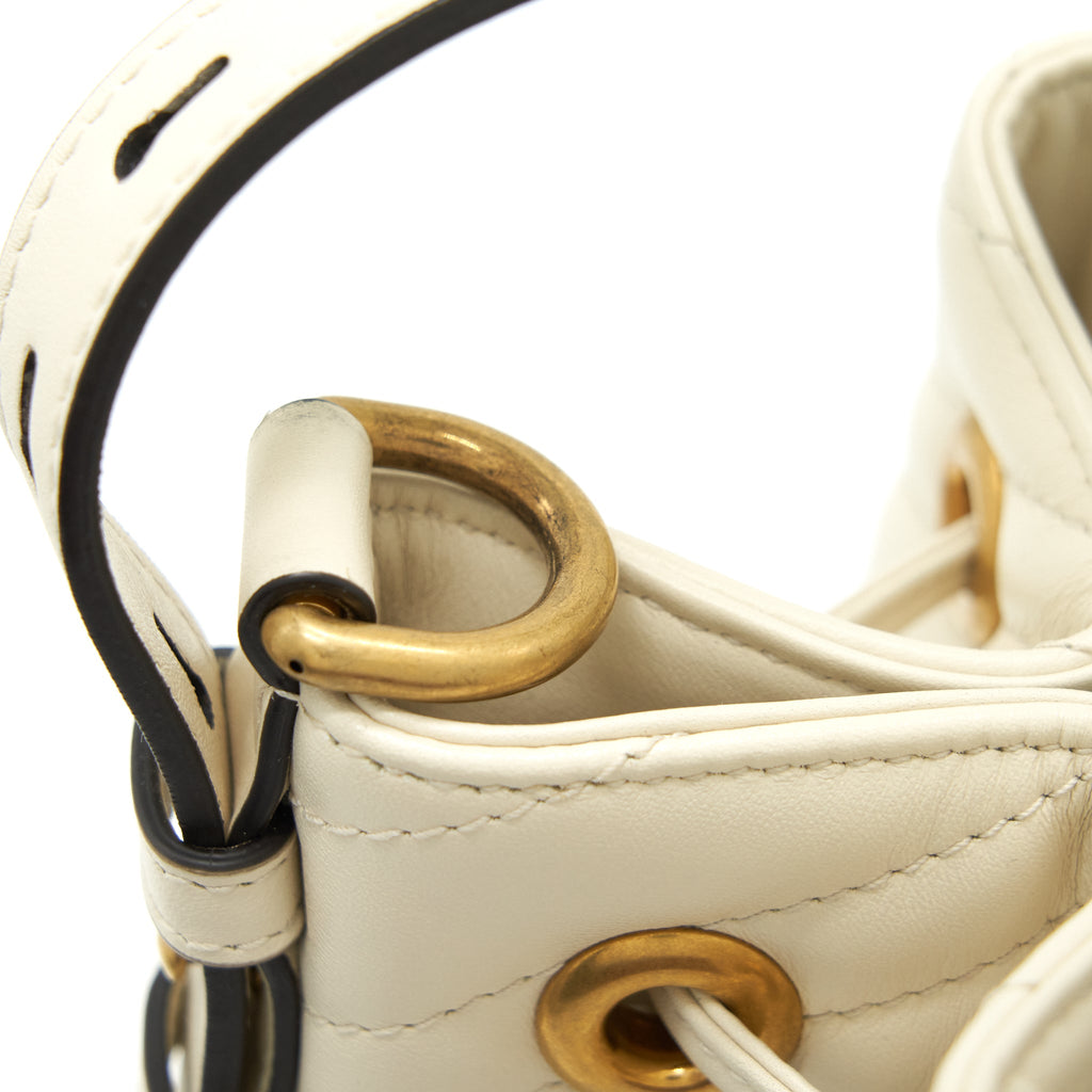 GUCCI BUCKET BAG WHITE GHW