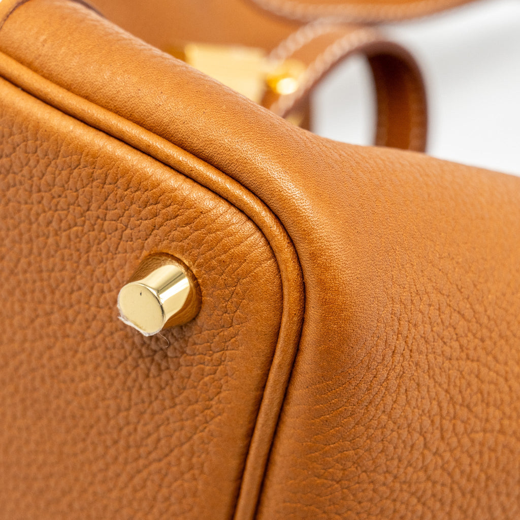 HERMES PICOTIN 18 LOCK BAG BARENIA FAUBOURG FAUVE GHW