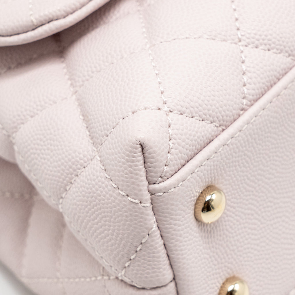 CHANEL SMALL COCO HANDLE CAVIAR LIGHT PINK LGHW