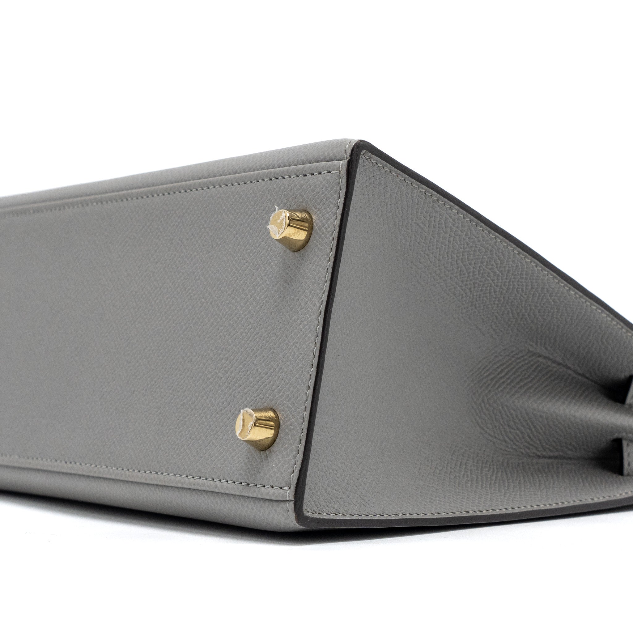 HERMES KELLY 25 SPECIAL ORDER EPSOM GRIS MOTTE / ROSE PURPLE GHW