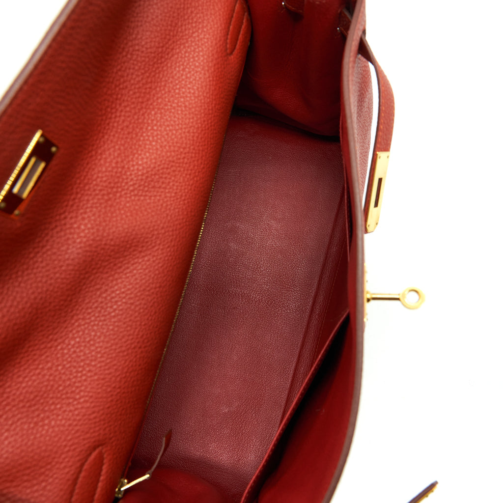 HERMES KELLY 35 TOGO VERMILLION GHW