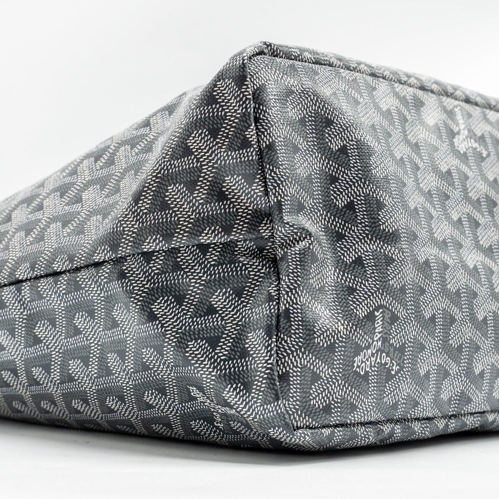 GOYARD SAINT LOUIS PM TOTE BAG GOYARDLINE CANVAS GREY SHW