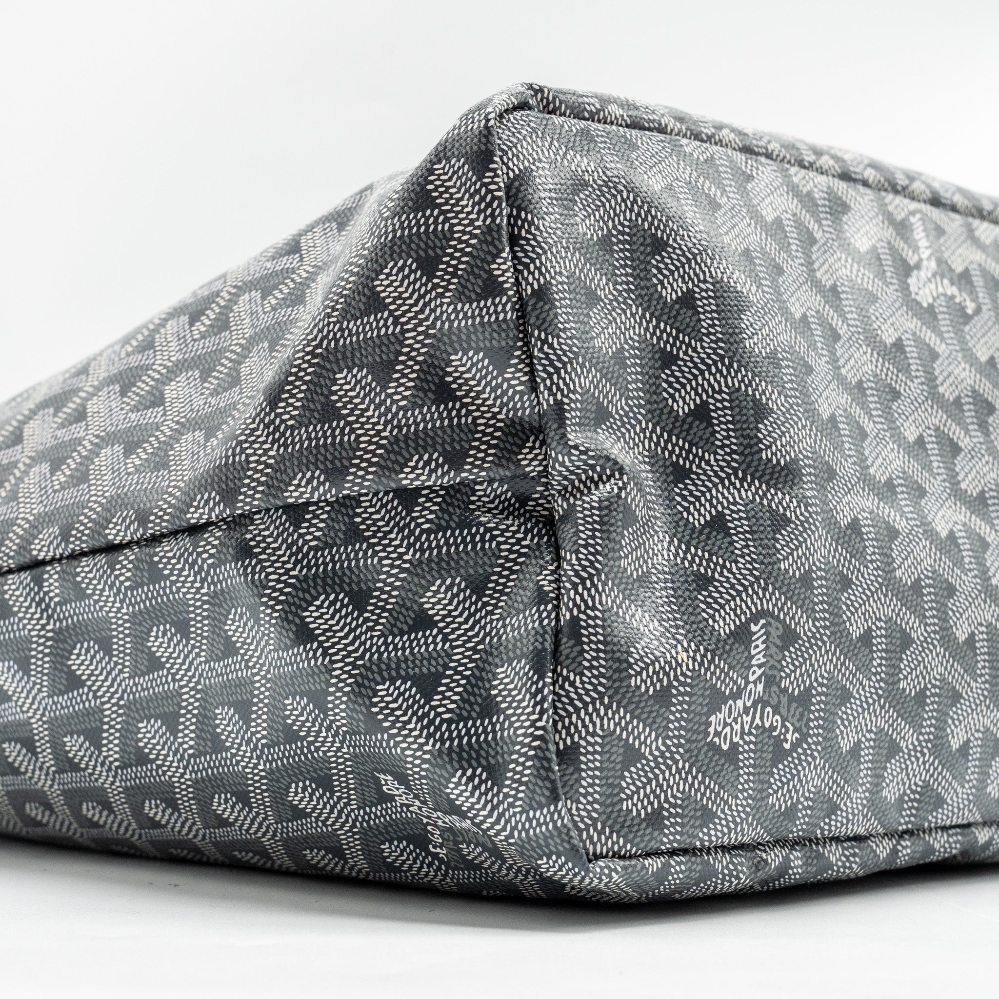 GOYARD SAINT LOUIS PM TOTE BAG GOYARDLINE CANVAS GREY SHW
