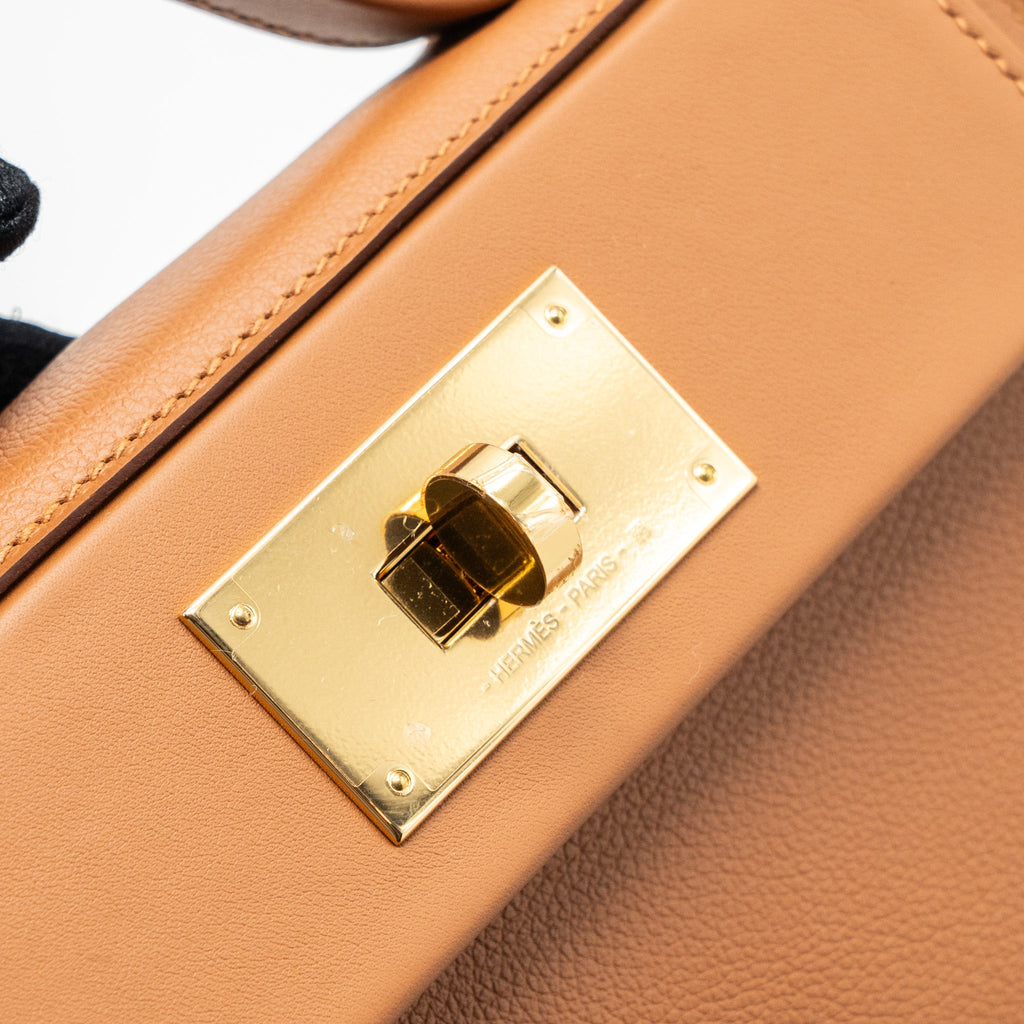 HERMES MINI 24/24 2424-21 BAG EVERCOLOR/ SWIFT GOLD GHW