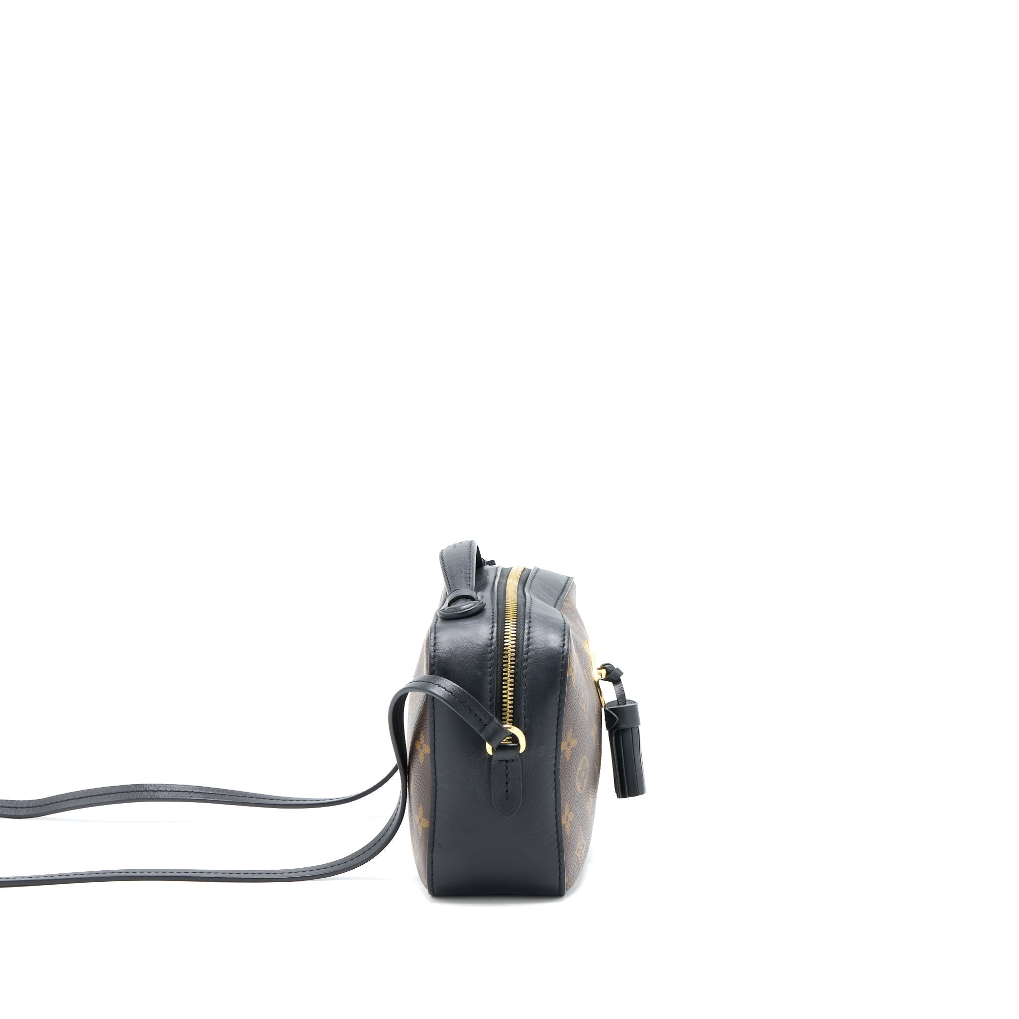 LOUIS VUITTON CROSSBODY CAMERA BAG MONOGRAM CANVAS/BLACK LEATHER GHW
