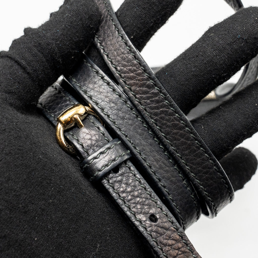 GUCCI SOHO DISCO CAMERA CROSSBODY BAG CALFSKIN BLACK LGHW