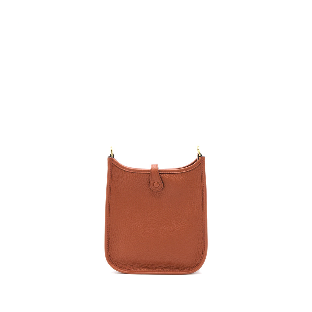 HERMES MINI EVELYNE CLEMENCE CULVRE WITH MULTICOLOUR STRAP GHW
