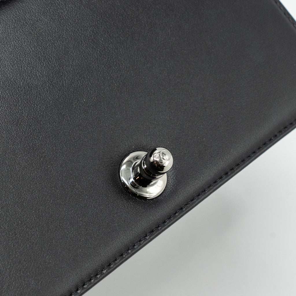 CHANEL SMALL BOY BAG CALFSKIN BLACK SHW (MICROCHIP)