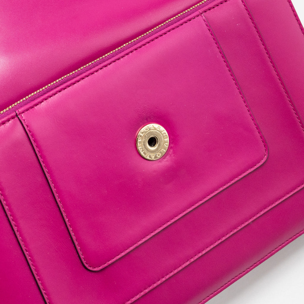 BVLGARI SERPENTI FOREVER FLAP BAG CALFSKIN DARK PINK GHW