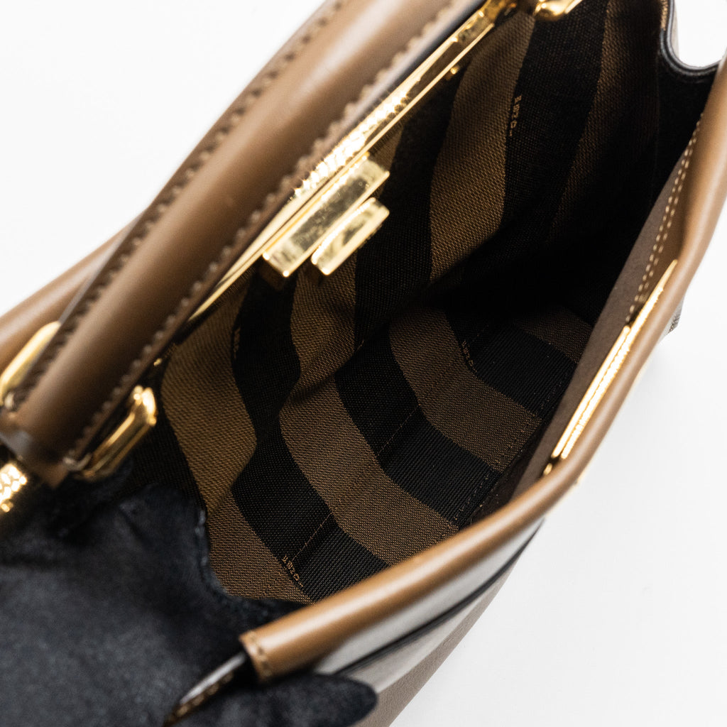 FENDI MEDIUM PEEKABOO BAG CALFSKIN TOBACO GHW