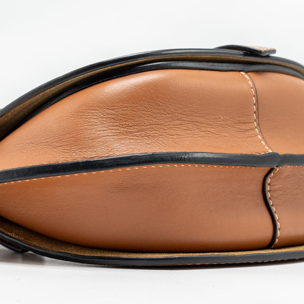 LOEWE MINI GATE BELT BAG CALFSKIN TAN GHW