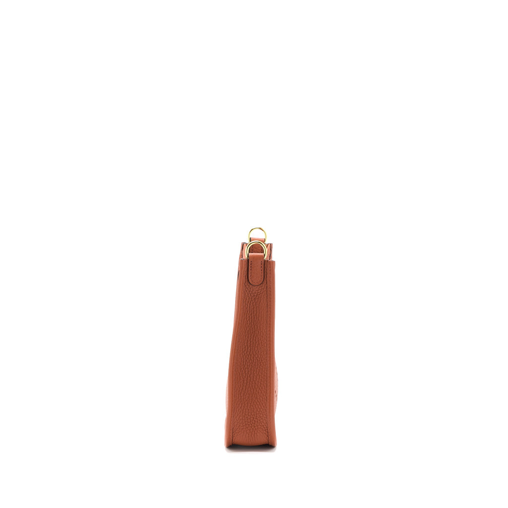 HERMES MINI EVELYNE CLEMENCE CULVRE WITH MULTICOLOUR STRAP GHW