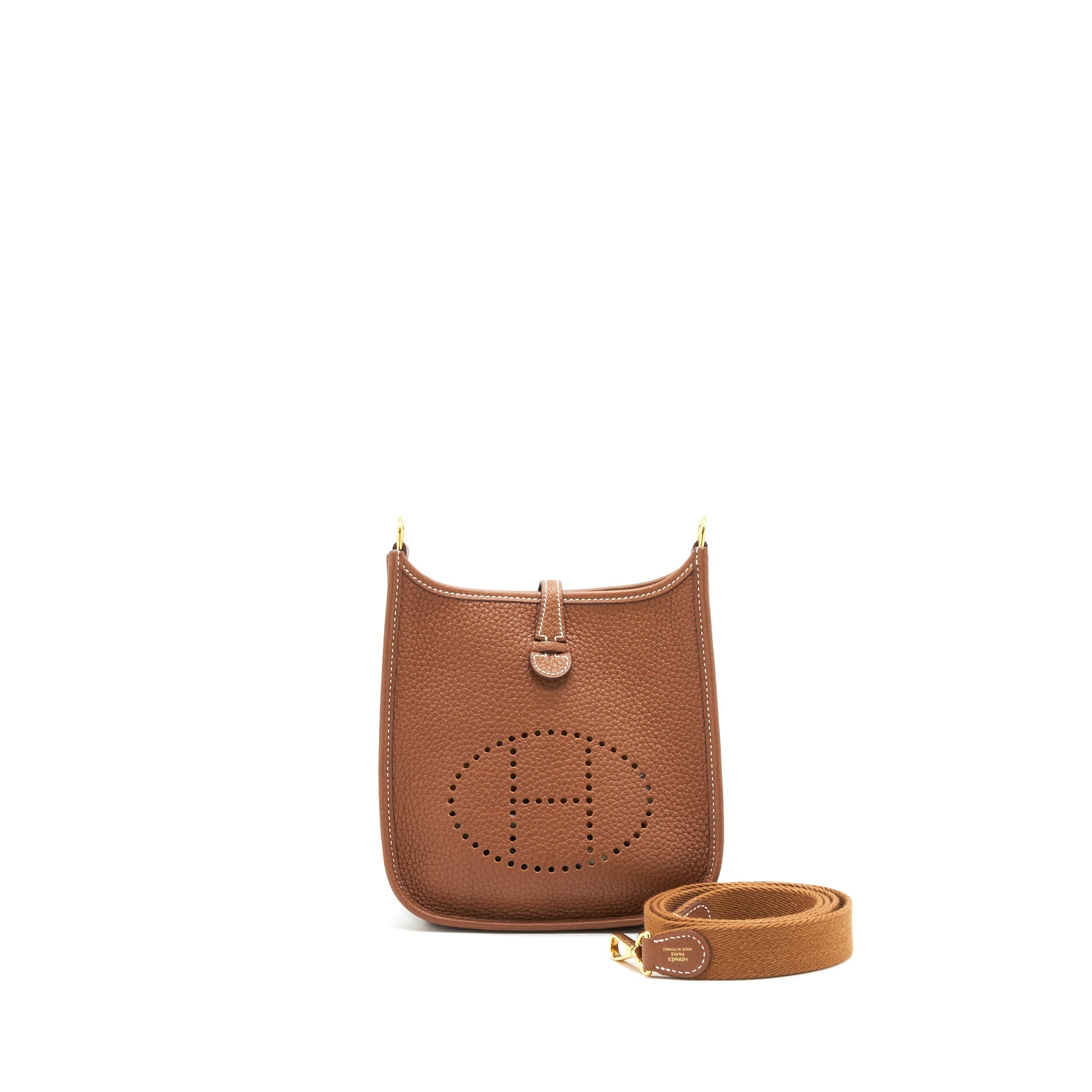 HERMES MINI EVELYNE GOLD WITH GHW