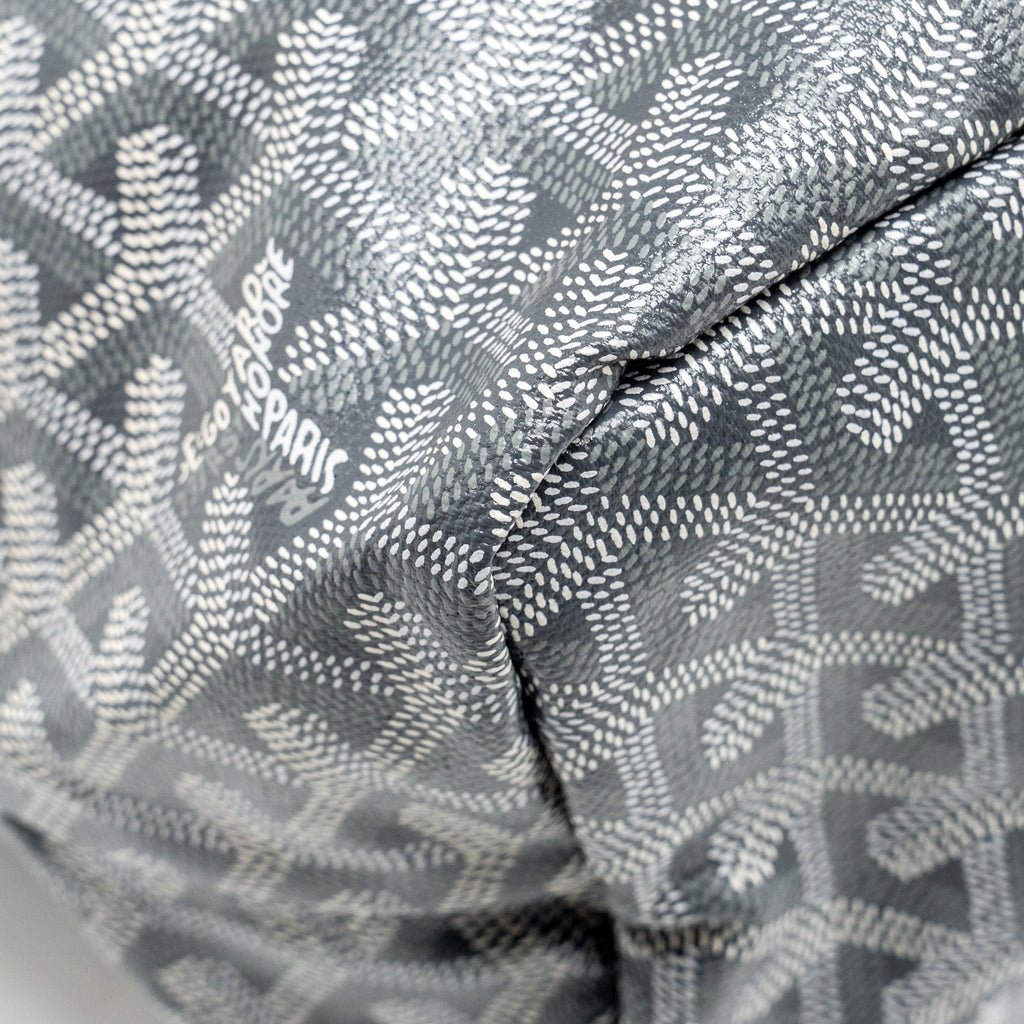 GOYARD SAINT LOUIS PM TOTE BAG GOYARDLINE CANVAS GREY SHW
