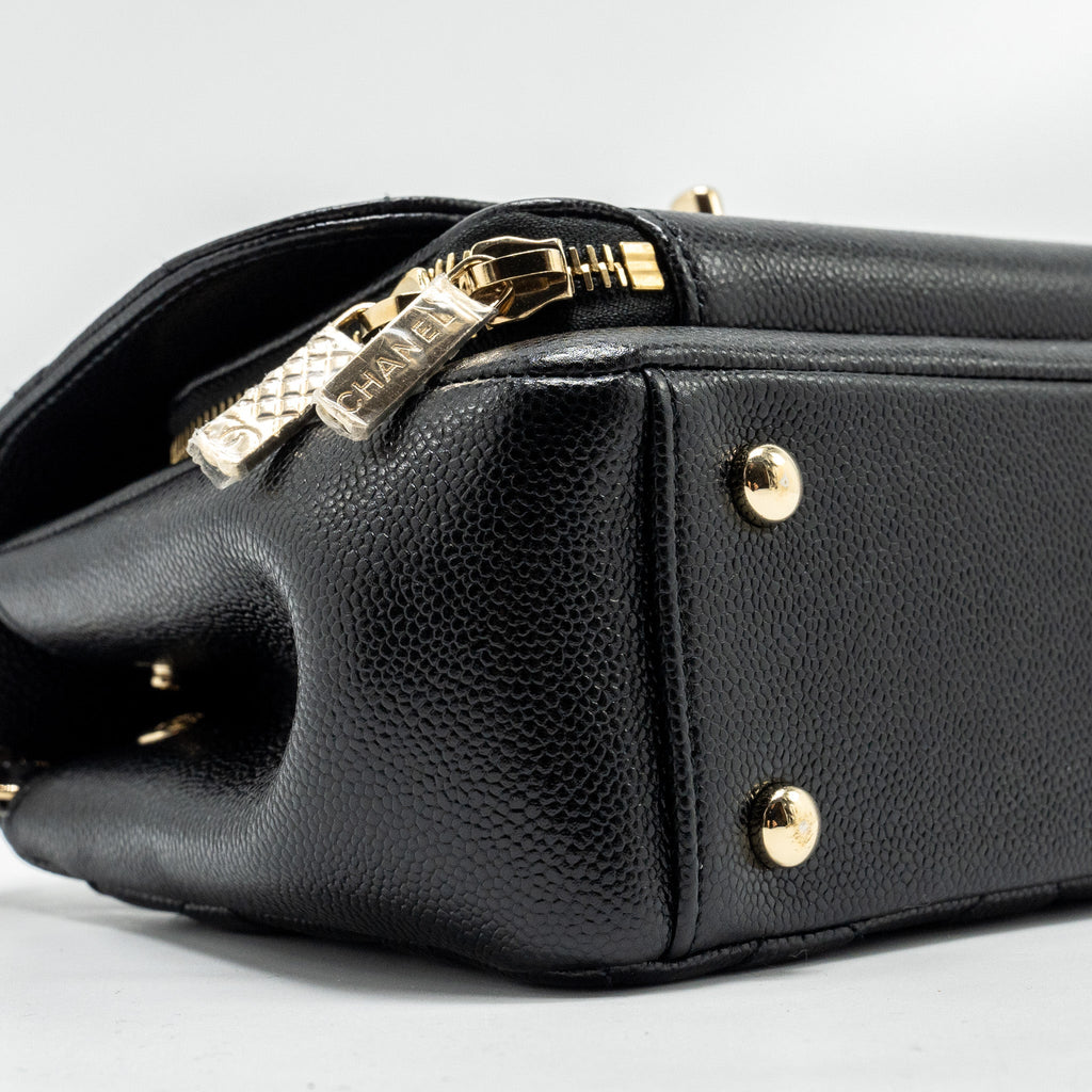 CHANEL SMALL BUSINESS AFFINITY CAVIAR BLACK LGHW