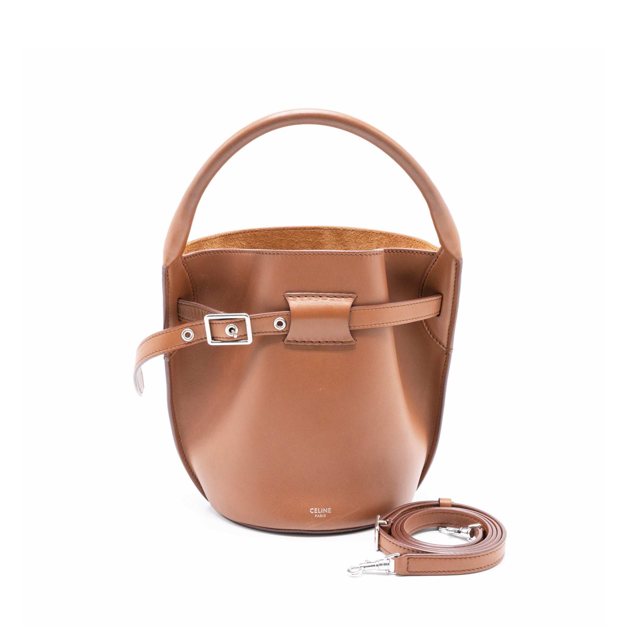 CELINE NANO BUCKET BAG BROWN SHW