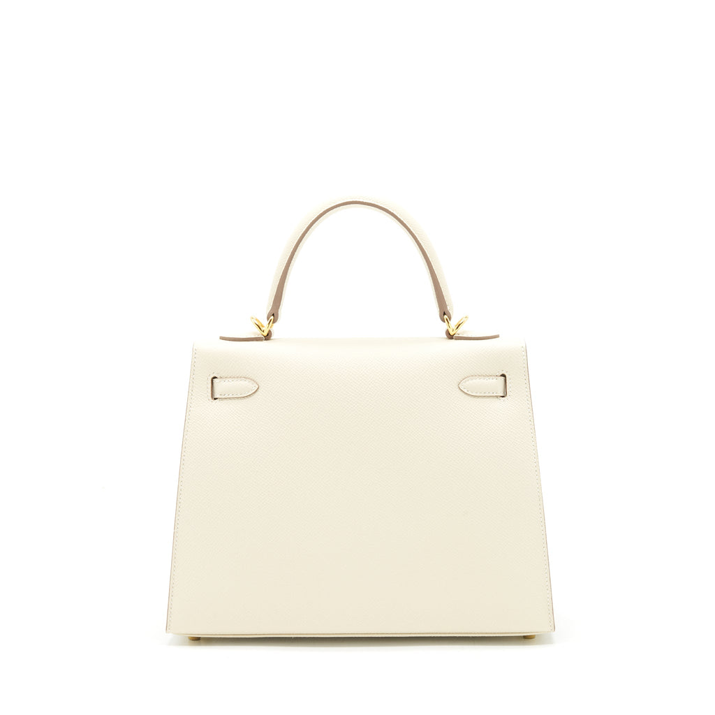 HERMES KELLY 25 EPSOM LEATHER 10 CRAIE GHW