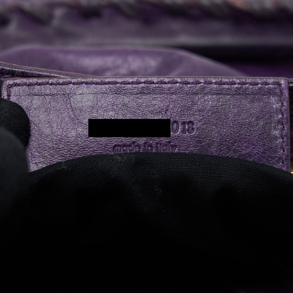 BALENCIAGA GIANT CITY BAG PURPLE GHW