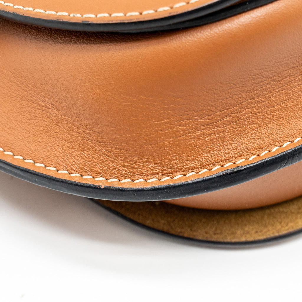 LOEWE MINI GATE BELT BAG CALFSKIN TAN GHW