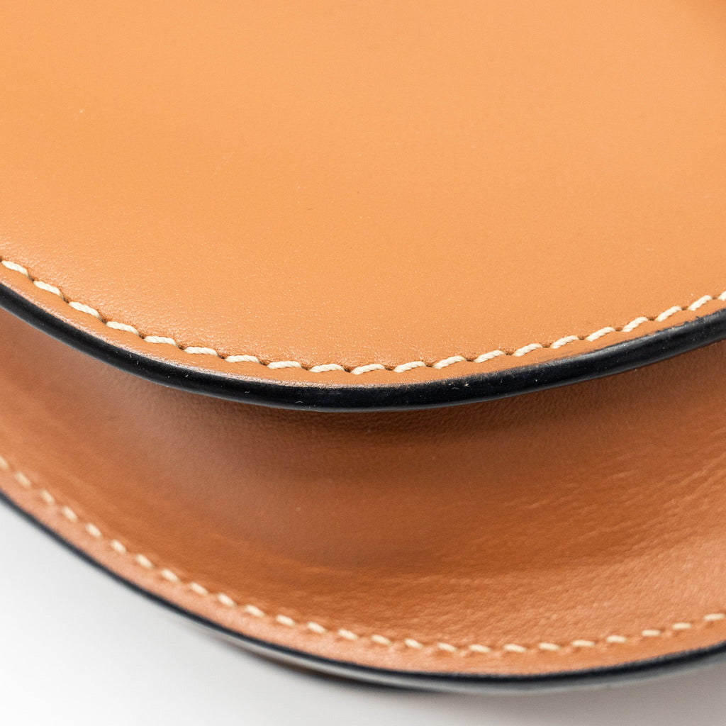LOEWE MINI GATE BELT BAG CALFSKIN TAN GHW