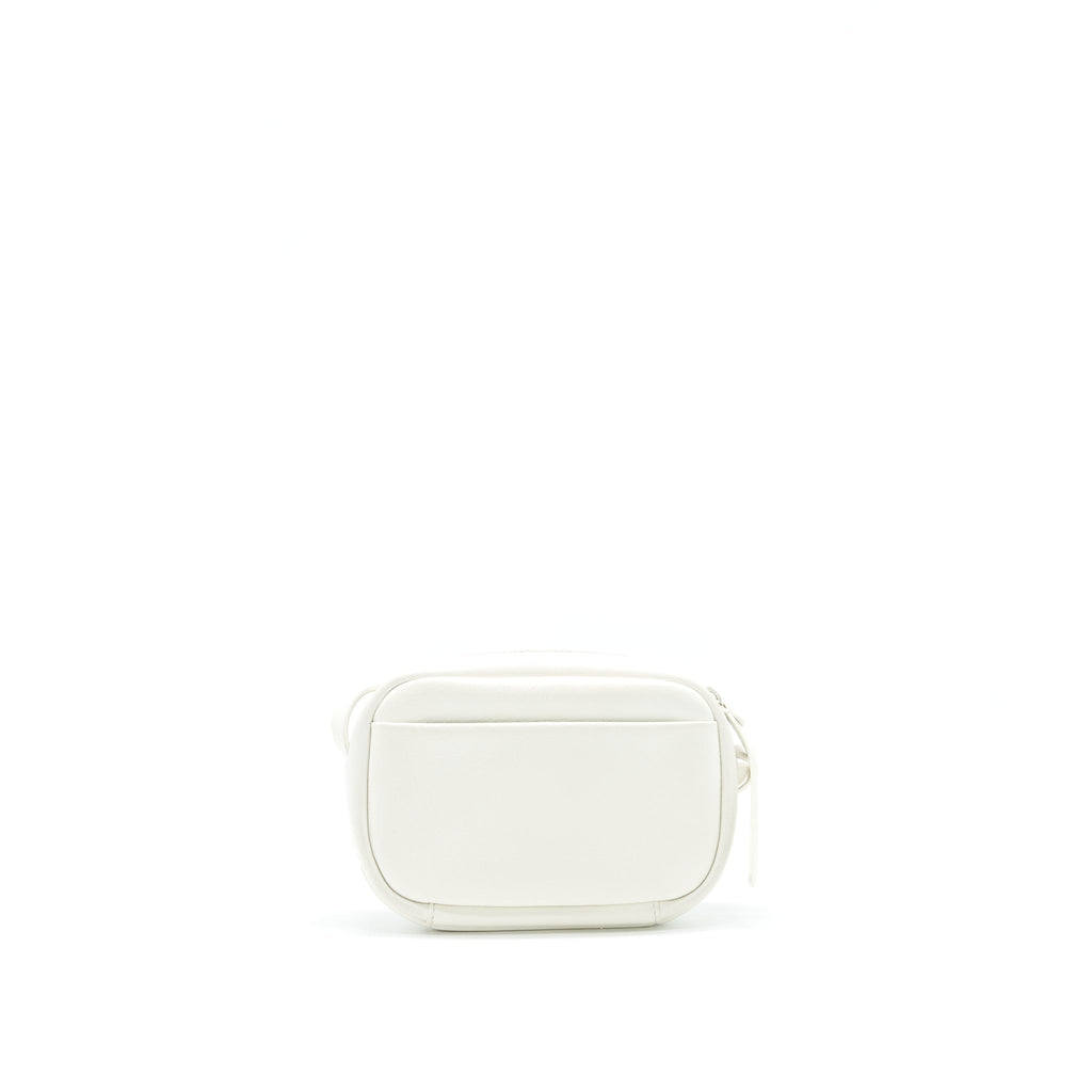 BALENCIAGA MINI CAMERA CROSSBODY BAG WHITE