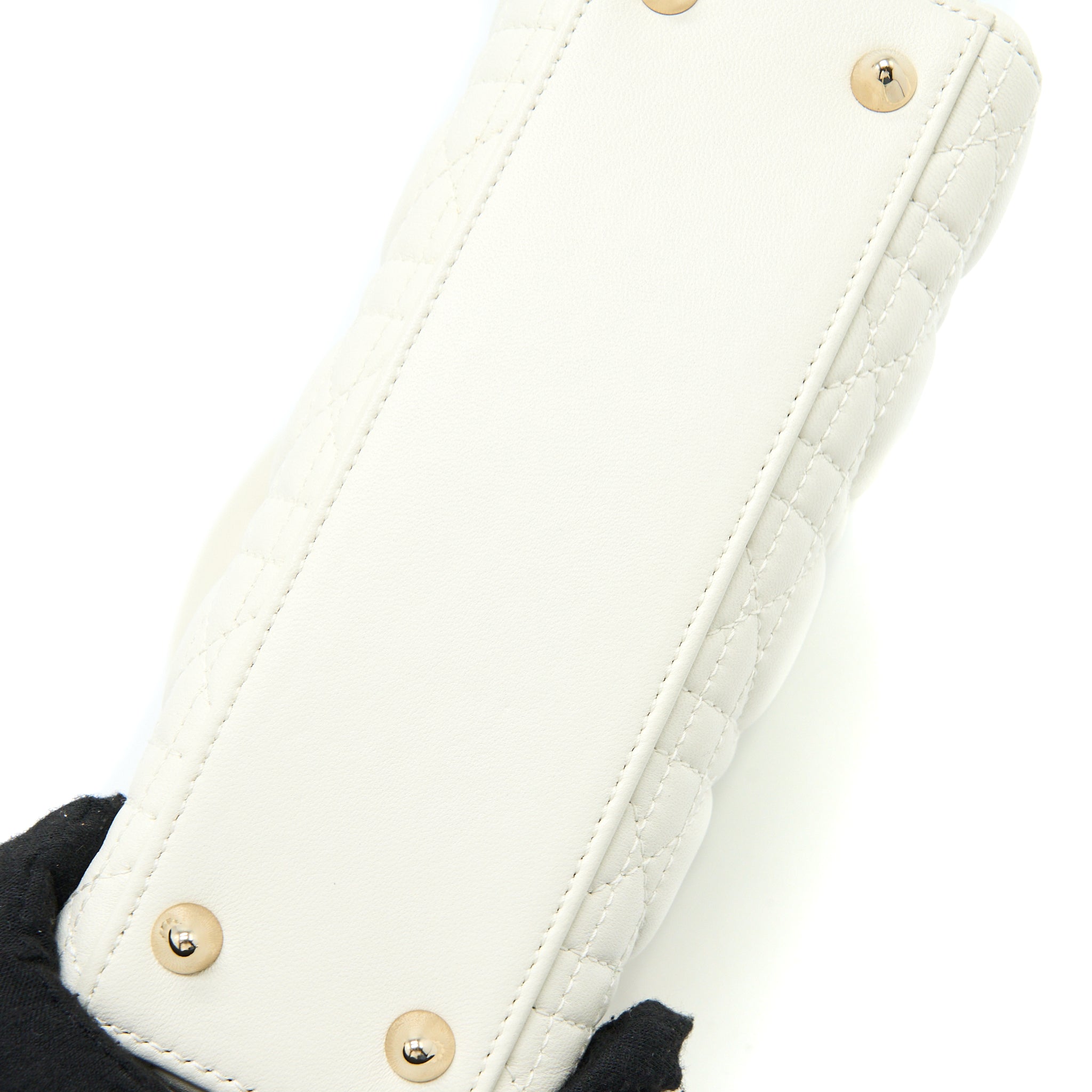 DIOR SMALL LADY DIOR MY ABCDIOR BAG LAMBSKIN WHITE LGHW