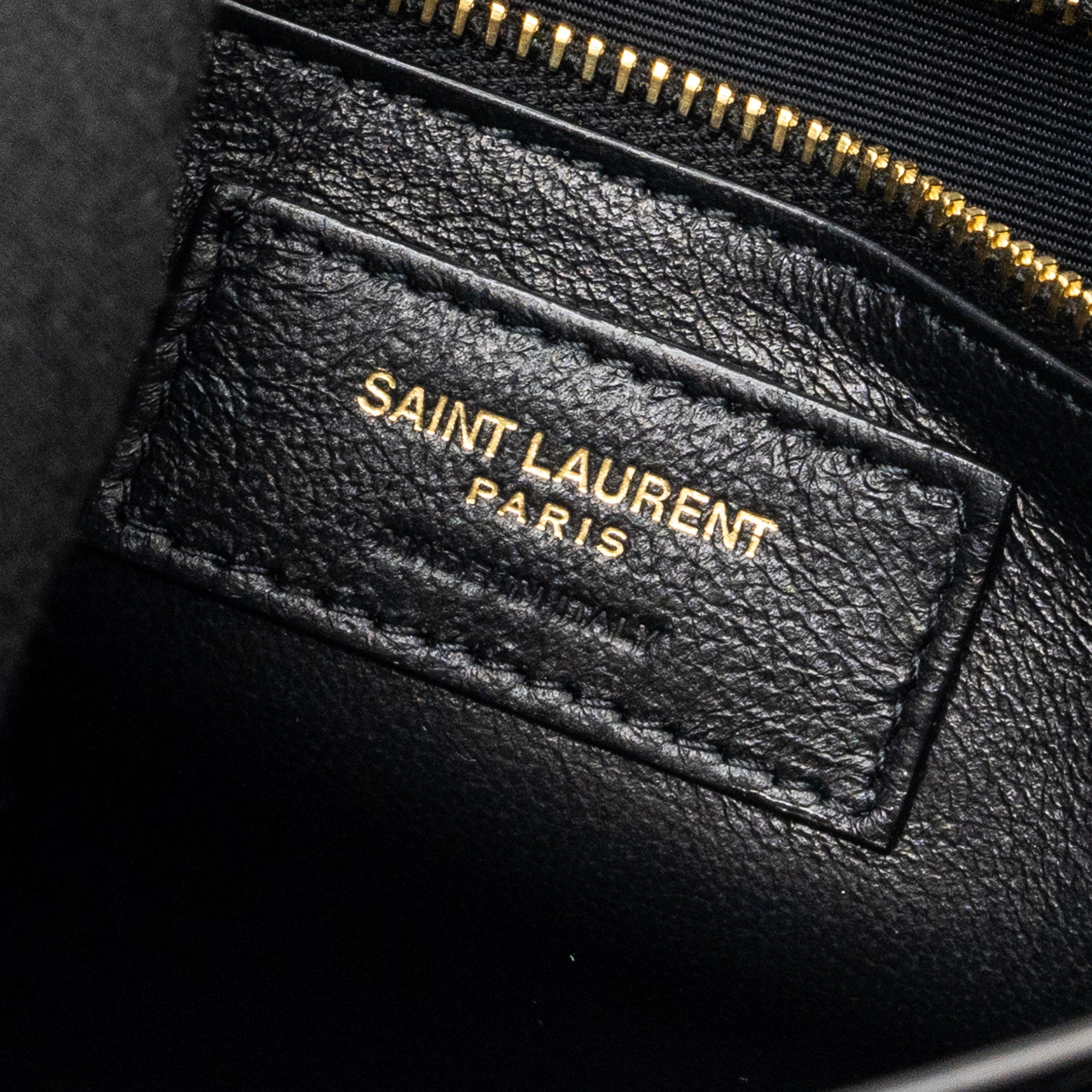 SAINT LAURENT GABY SATCHEL BAG LAMBSKIN BLACK GHW
