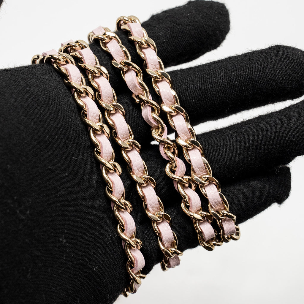 CHANEL CLASSIC WALLET ON CHAIN CAVIAR PINK LGHW