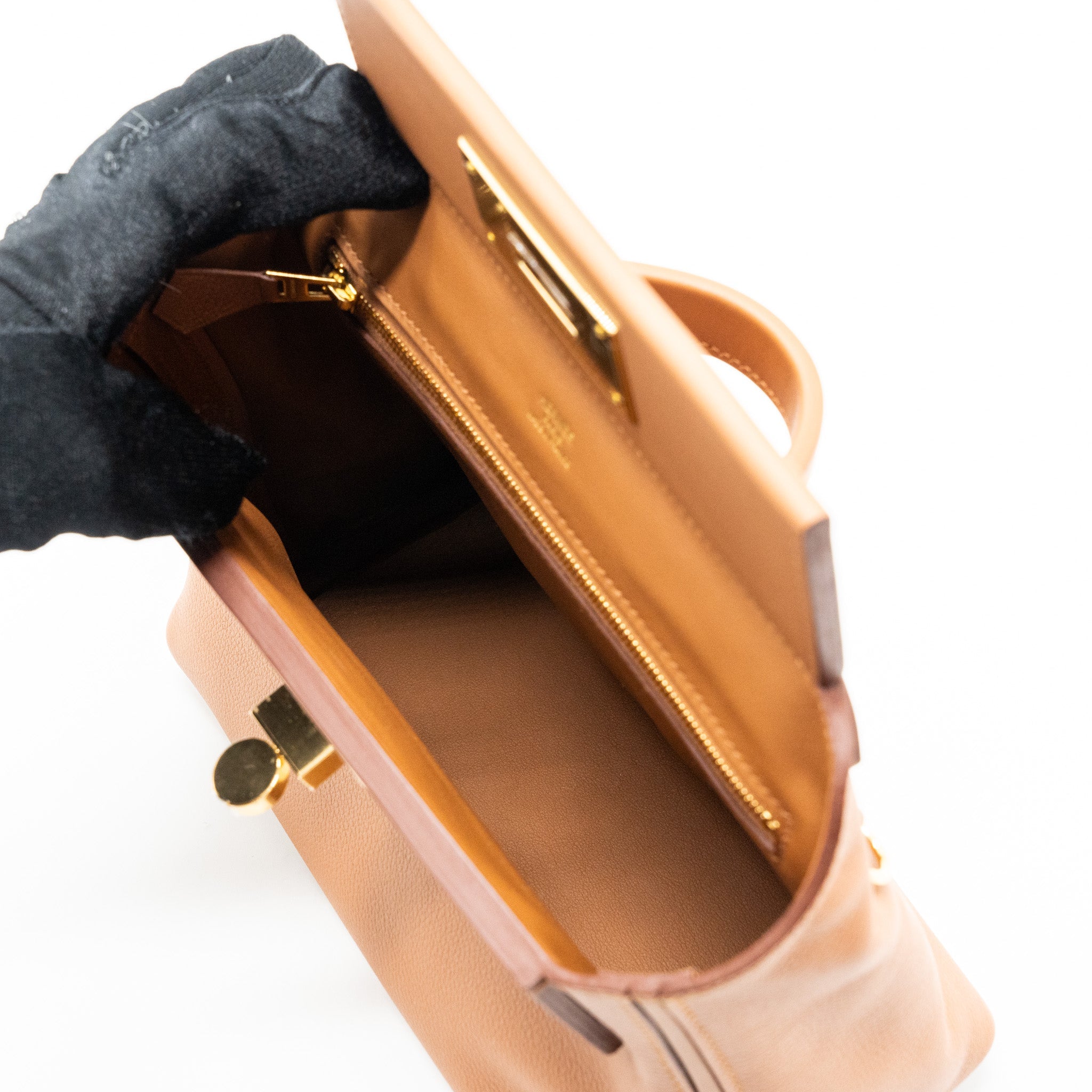 HERMES MINI 24/24 2424-21 BAG EVERCOLOR/ SWIFT GOLD GHW