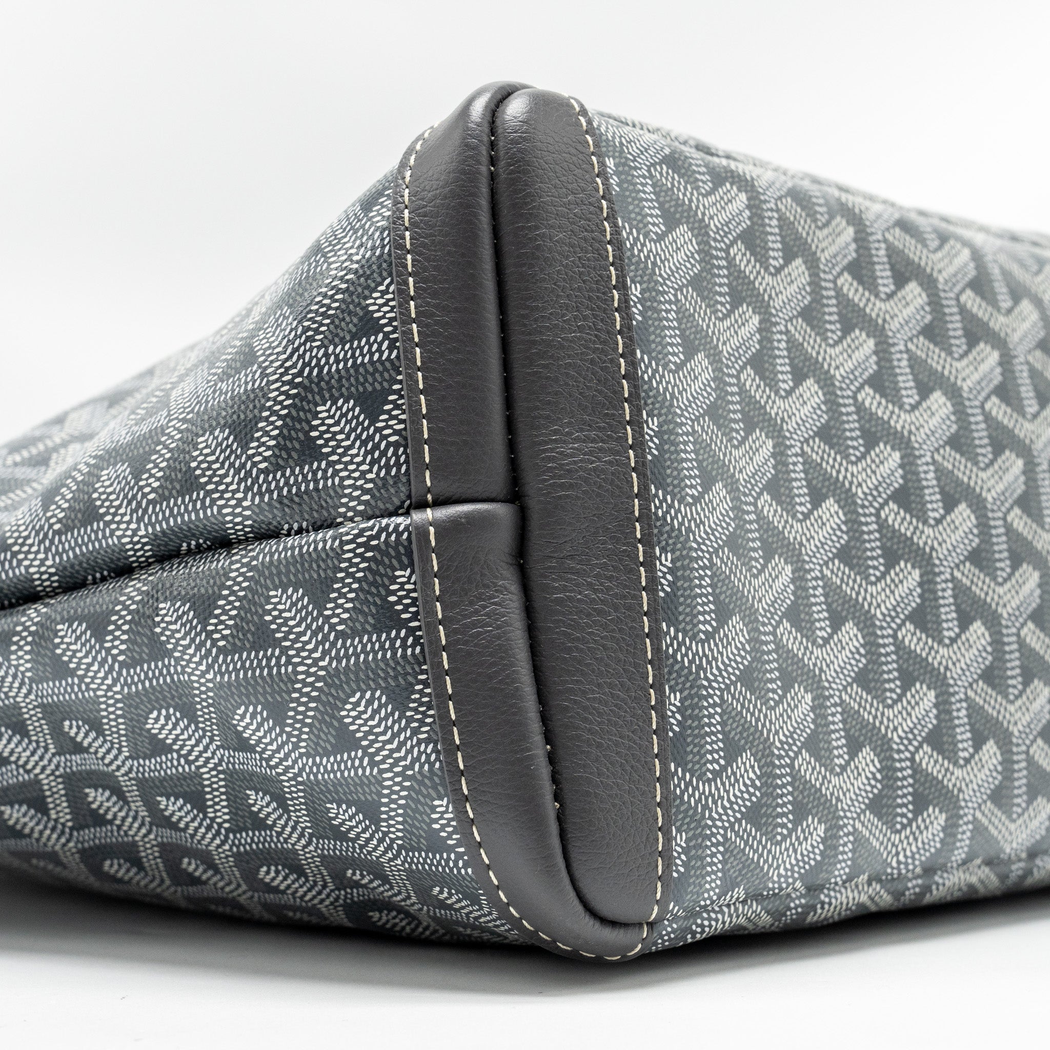 GOYARD ARTOIS TOTE BAG GOYARDLINE CANVAS / CALFSKIN GREY SHW