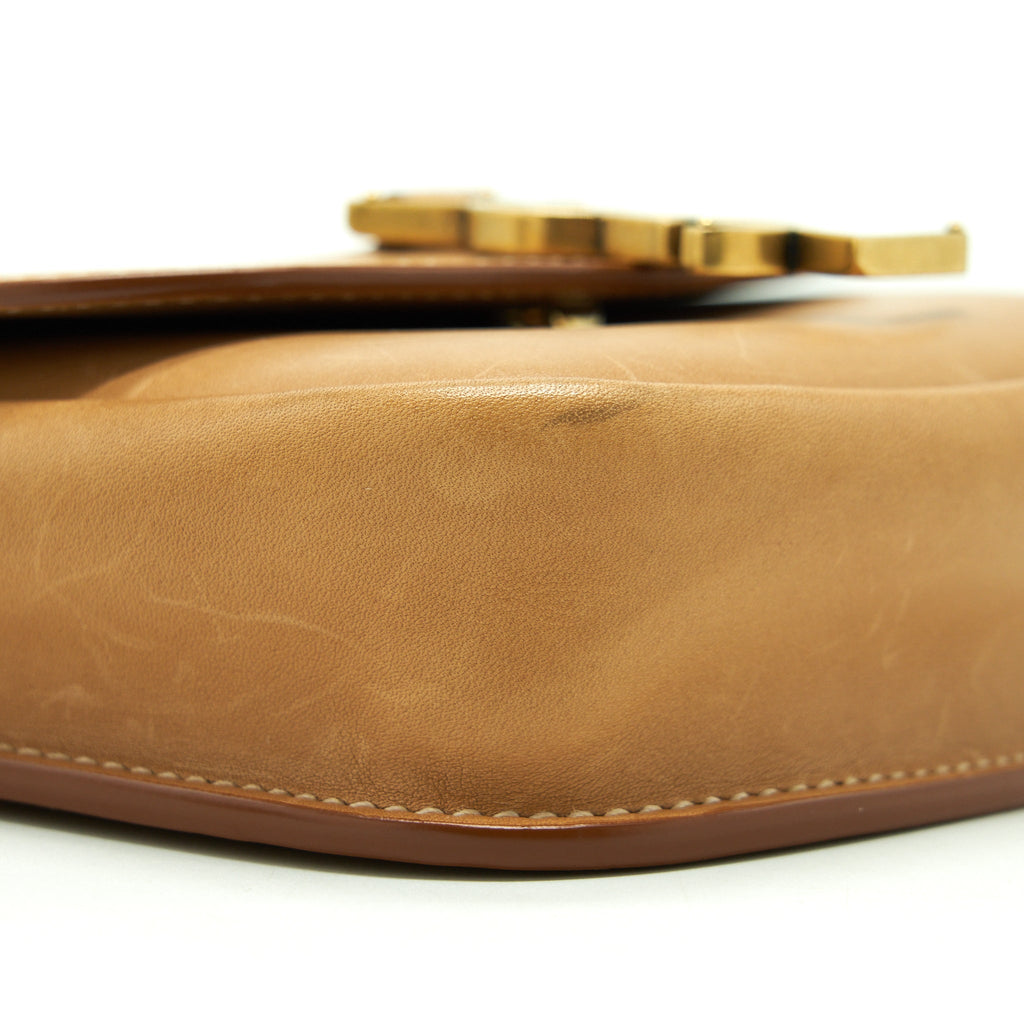 SAINT LAURENT/YSL VINTAGE KAIA BAG CALFSKIN TAN GHW