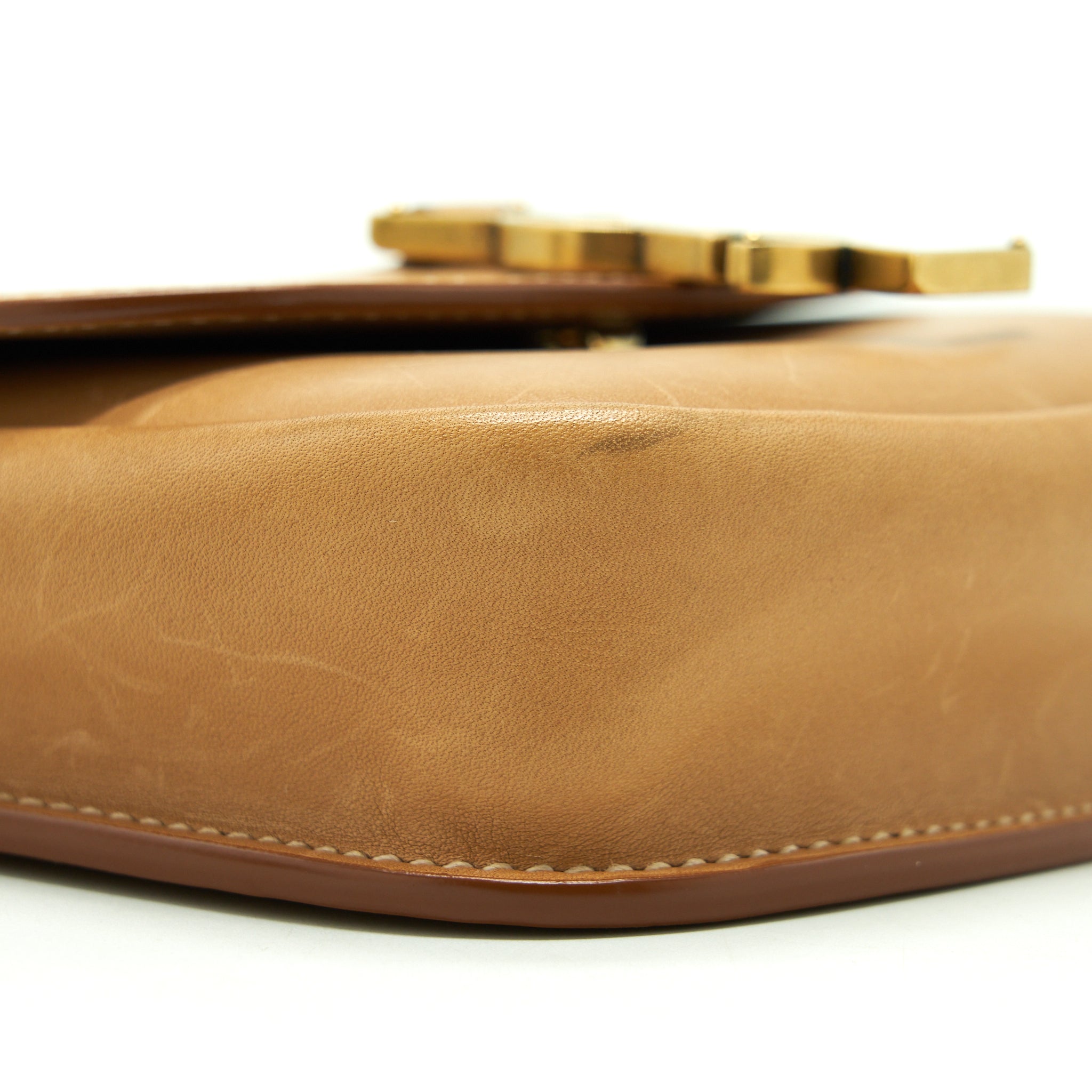 SAINT LAURENT/YSL VINTAGE KAIA BAG CALFSKIN TAN GHW