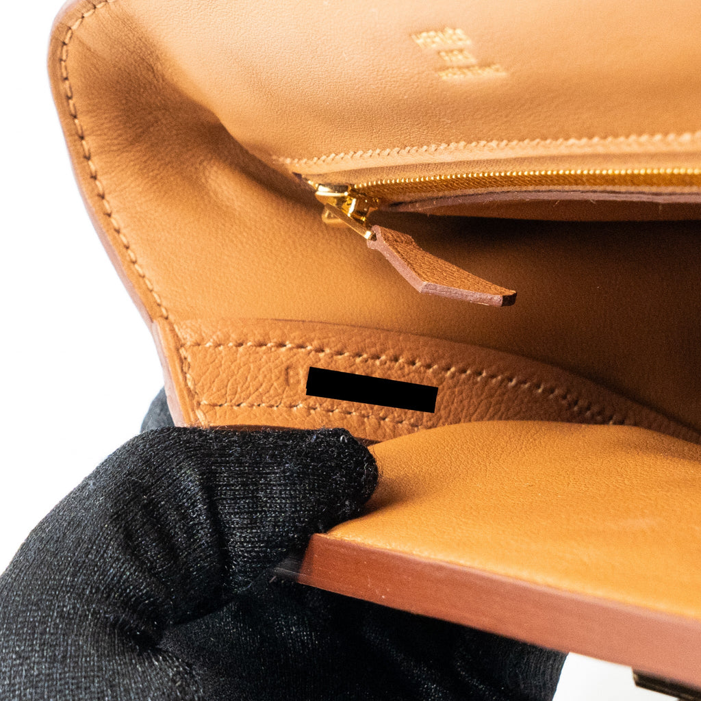 HERMES MINI 24/24 2424-21 BAG EVERCOLOR/ SWIFT GOLD GHW