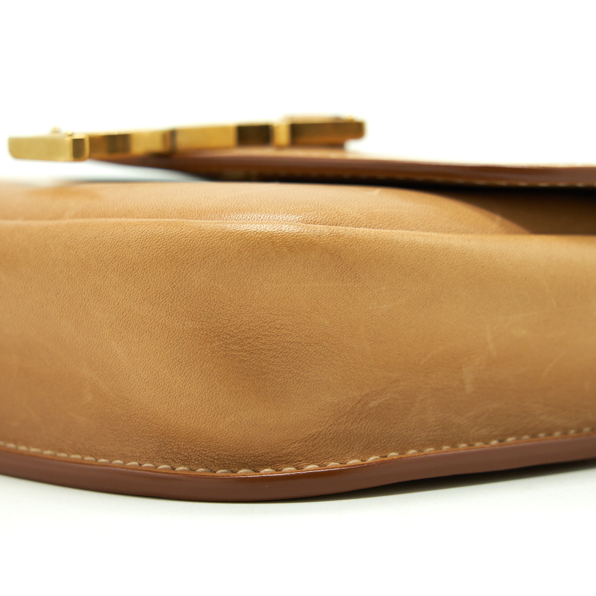 SAINT LAURENT/YSL VINTAGE KAIA BAG CALFSKIN TAN GHW