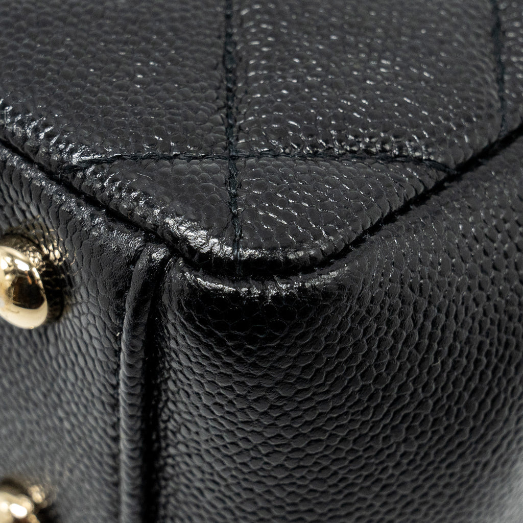 CHANEL SMALL BUSINESS AFFINITY CAVIAR BLACK LGHW
