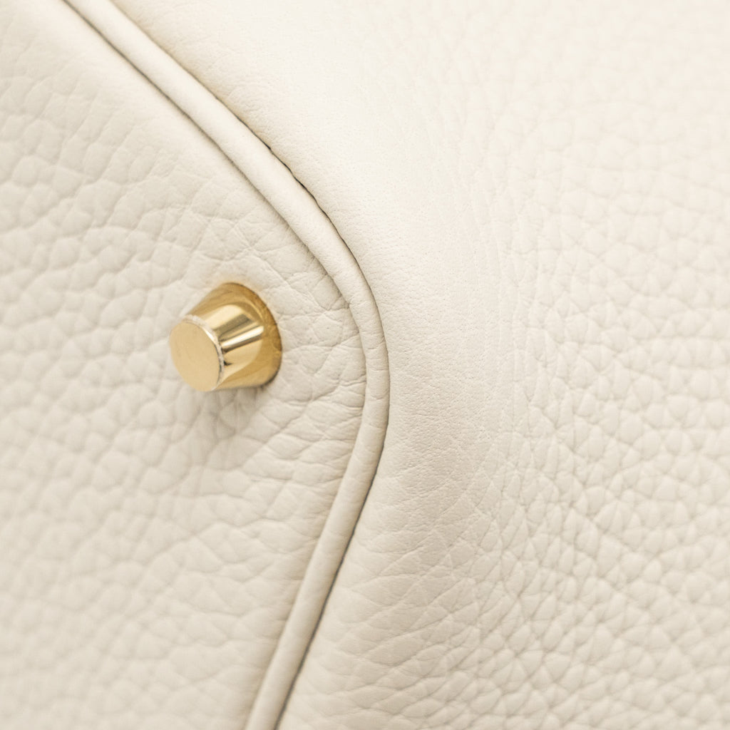 HERMES PICOTIN 18 TOUCH LOCK BAG CLEMENCE / OSTRICH BETON GHW
