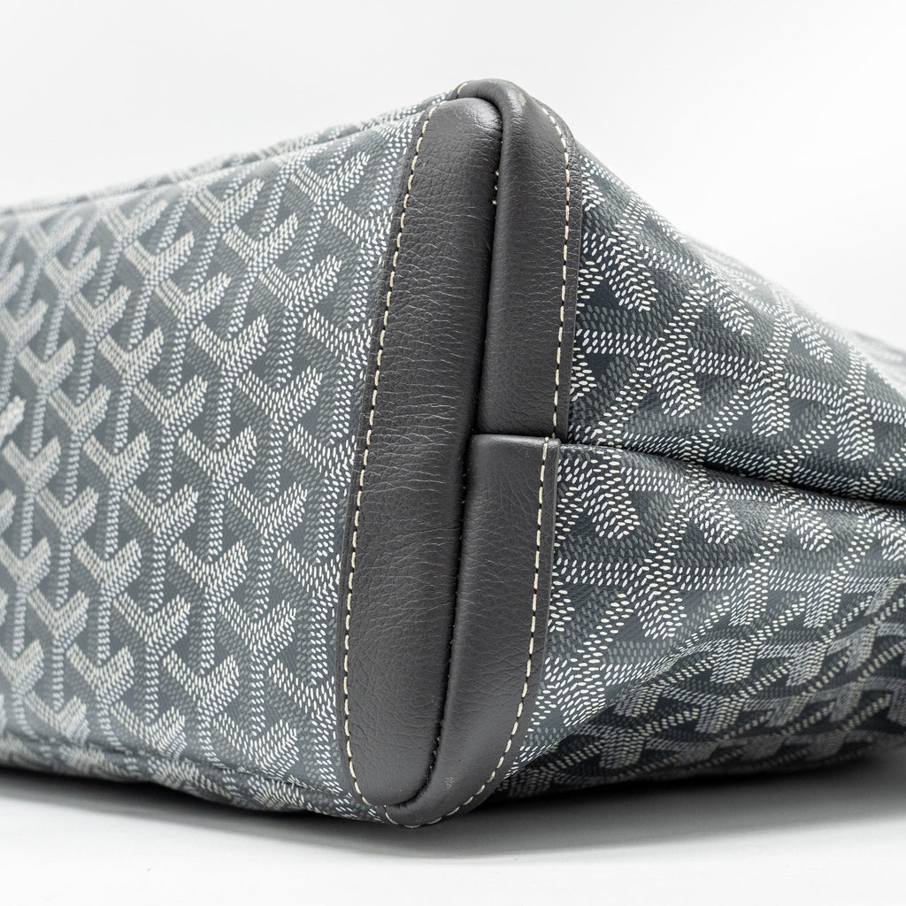 GOYARD ARTOIS TOTE BAG GOYARDLINE CANVAS / CALFSKIN GREY SHW