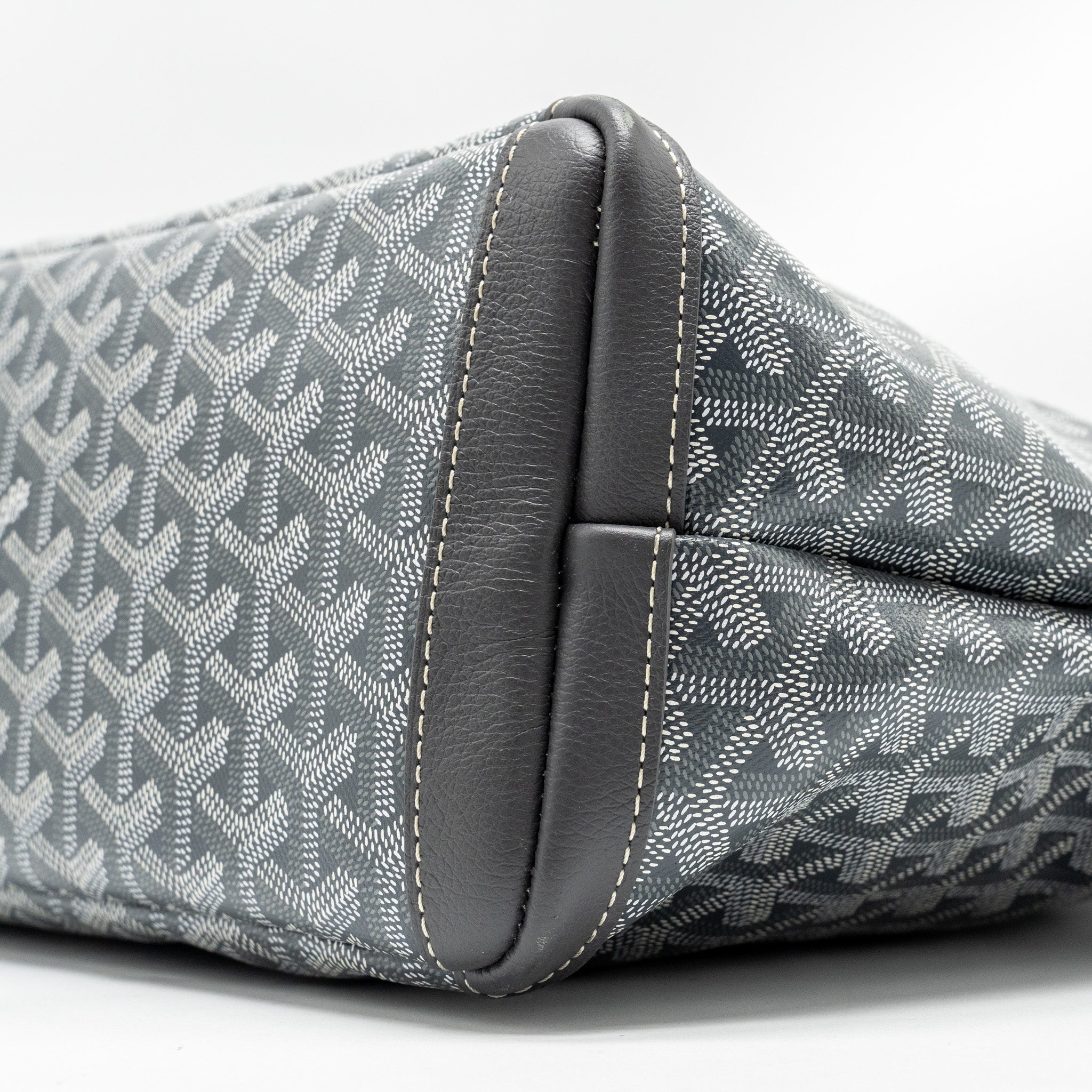 GOYARD ARTOIS TOTE BAG GOYARDLINE CANVAS / CALFSKIN GREY SHW