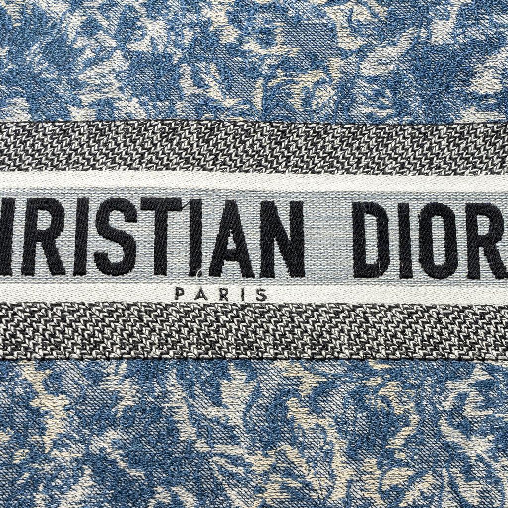 DIOR LARGE BOOK TOTE LIMITED PRINT CANVAS BLUE/ GREY/ MULTICOLOUR