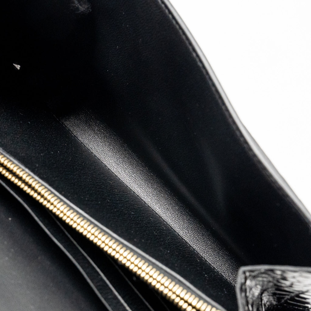 HERMES CONSTANCE TO GO ALLIGATOR MISSISSIPPIENSIS BLACK WITH BLACK HARDWARE
