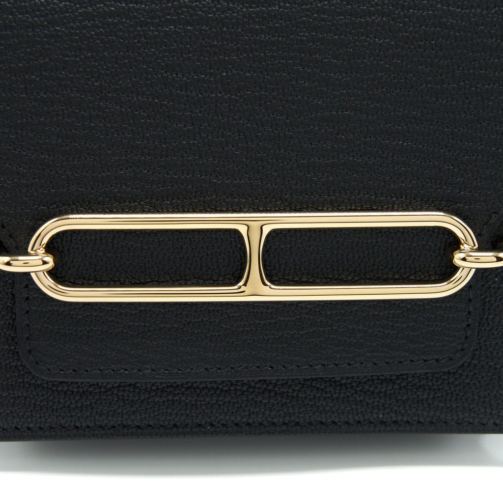 HERMES ROULIS SLIM CHÈVRE MYSORE BLACK GHW