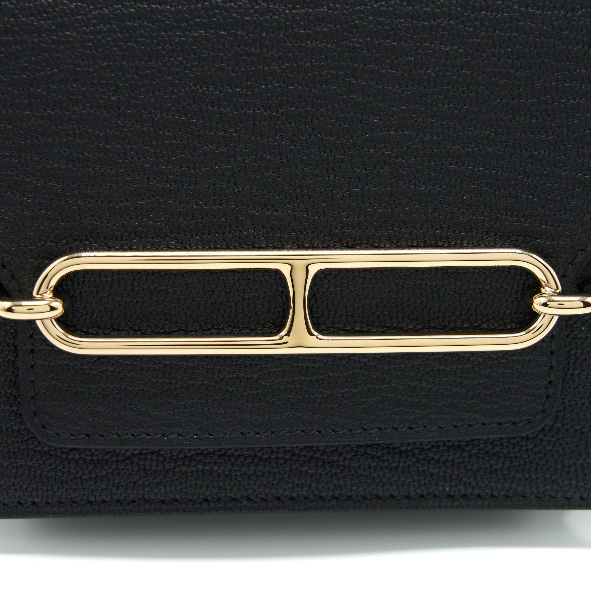 HERMES ROULIS SLIM CHÈVRE MYSORE BLACK GHW