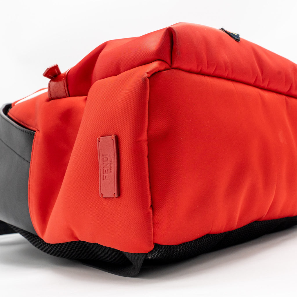 FENDI MONSTER BACKPACK NYLON/LEATHER RED/MULTICOLOUR SHW