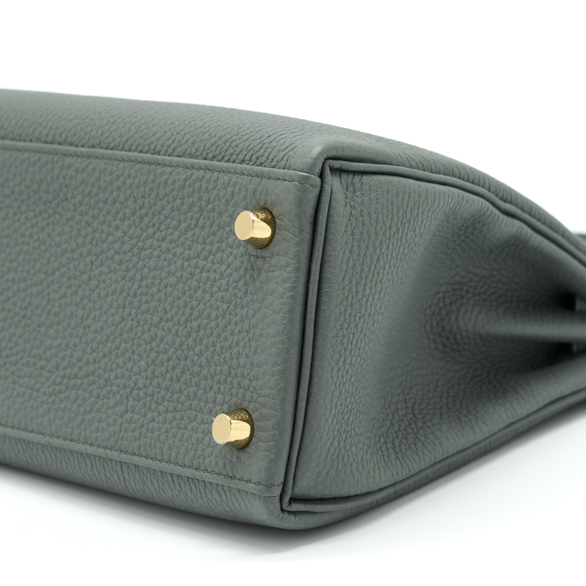 HERMES KELLY 25 RETOURNE TOGO 63 VERT AMANDA GHW