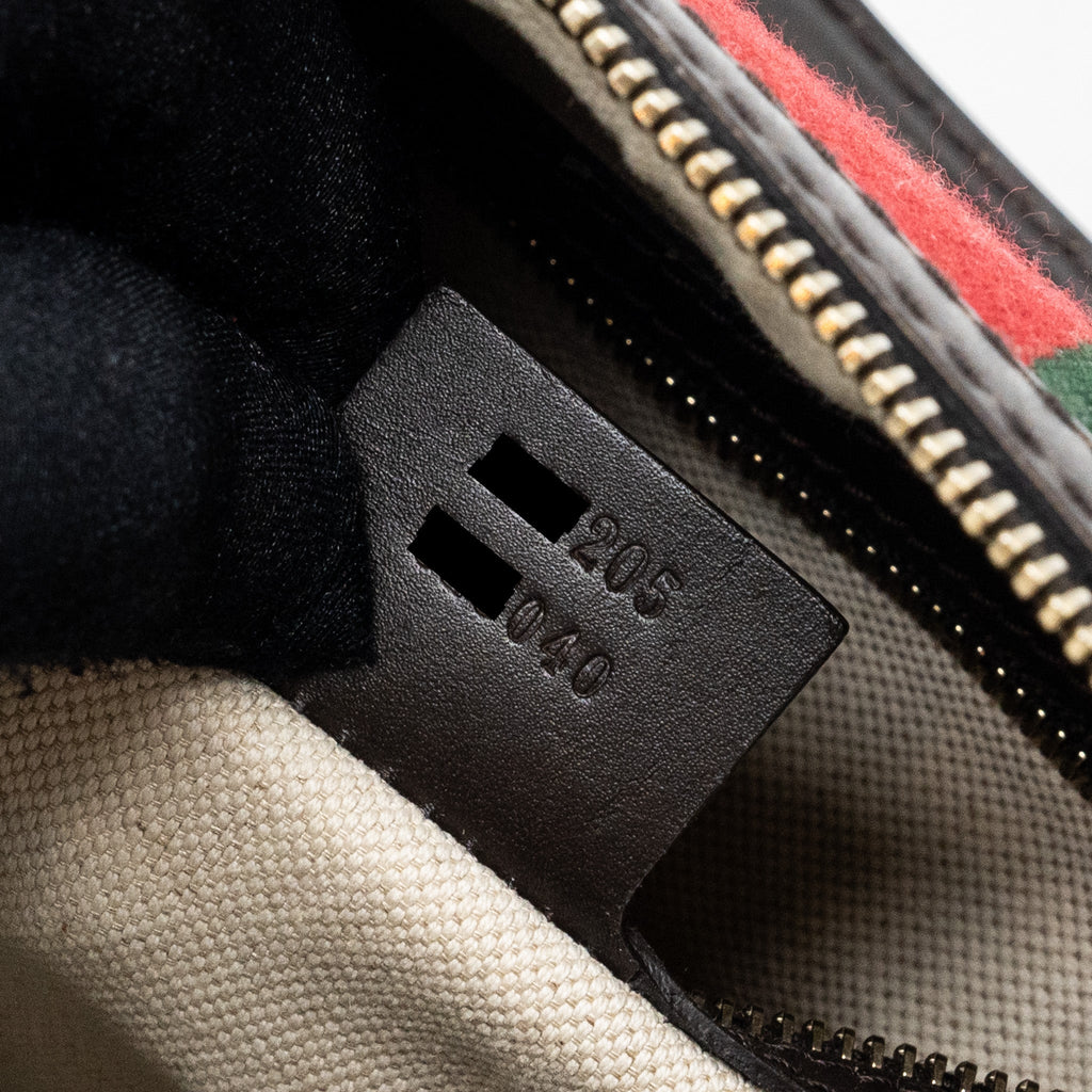 GUCCI BOSTON BAG GG SUPREME CANVAS BROWN LGHW