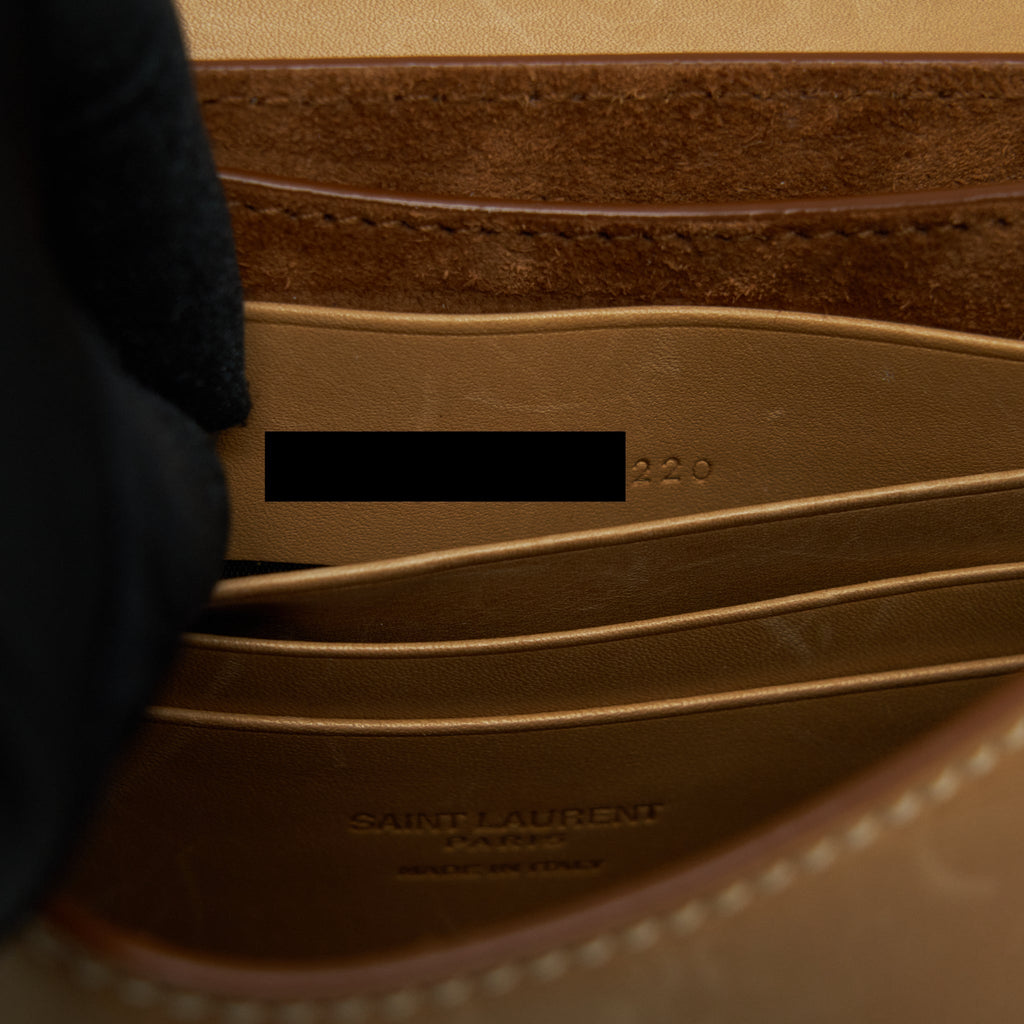 SAINT LAURENT/YSL VINTAGE KAIA BAG CALFSKIN TAN GHW