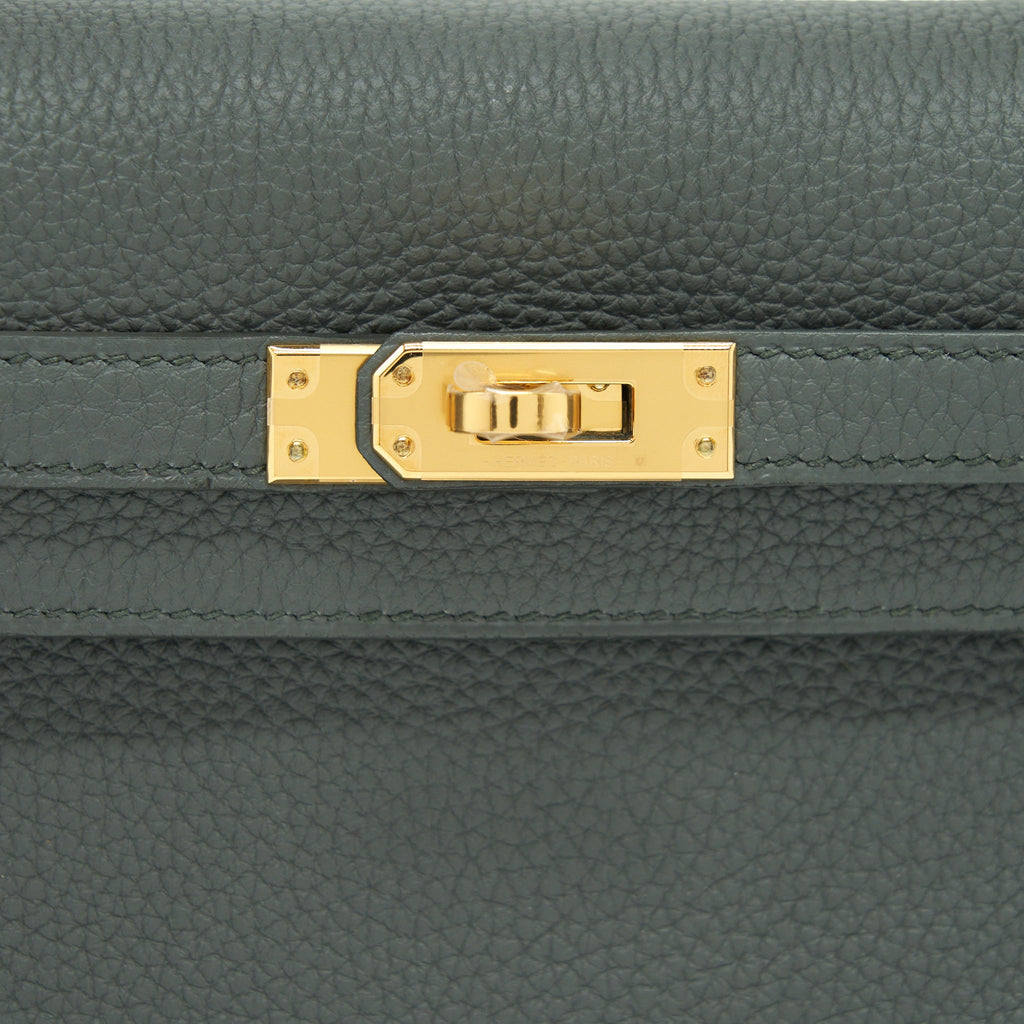 HERMES KELLY 25 RETOURNE TOGO 63 VERT AMANDA GHW