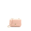 CHANEL SEASONAL FLAP BAG AGED CALFSKIN PINK LGHW