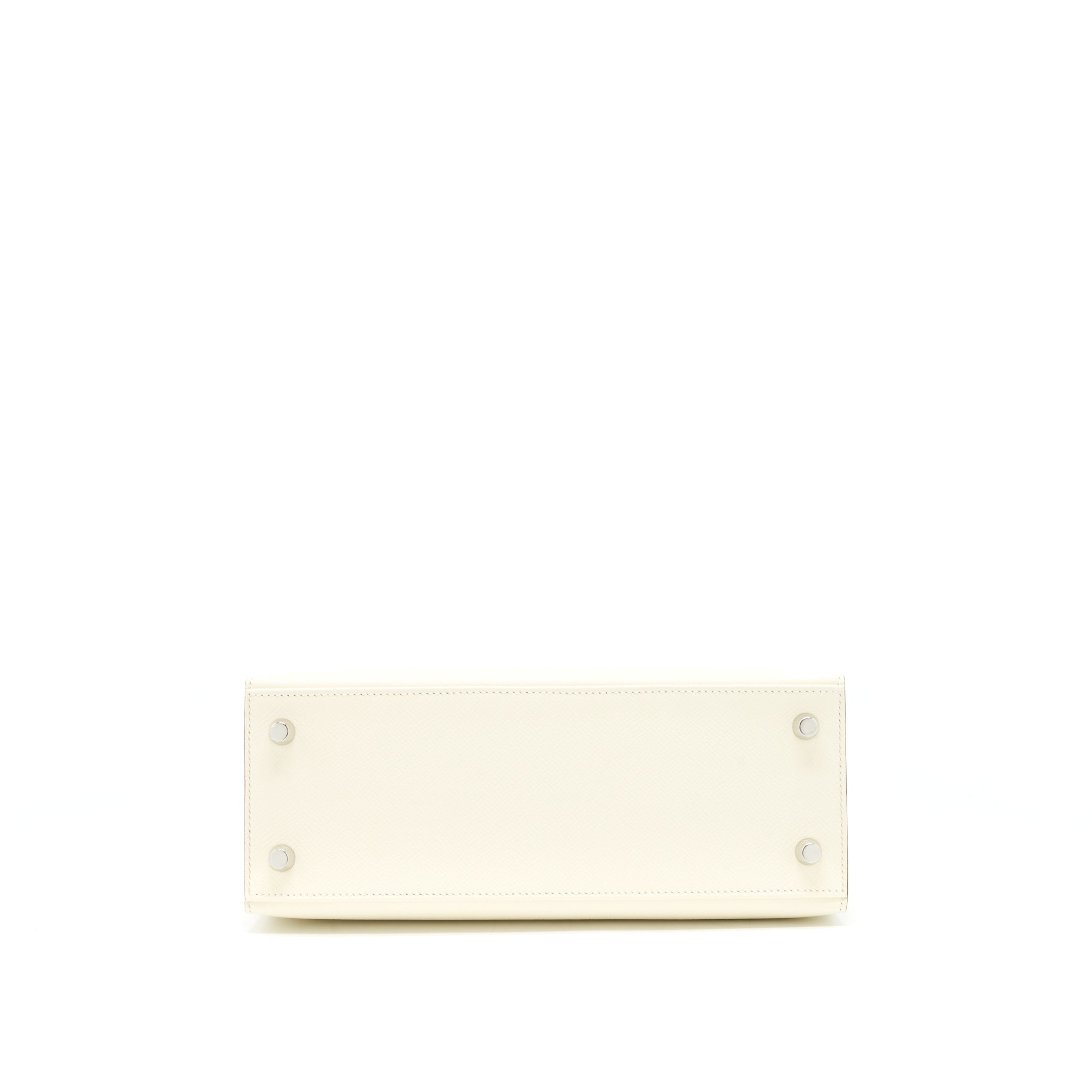 HERMES KELLY 25 EPSOM LEATHER NATA/ JAUNE POUSSIN/ SESAME SHW