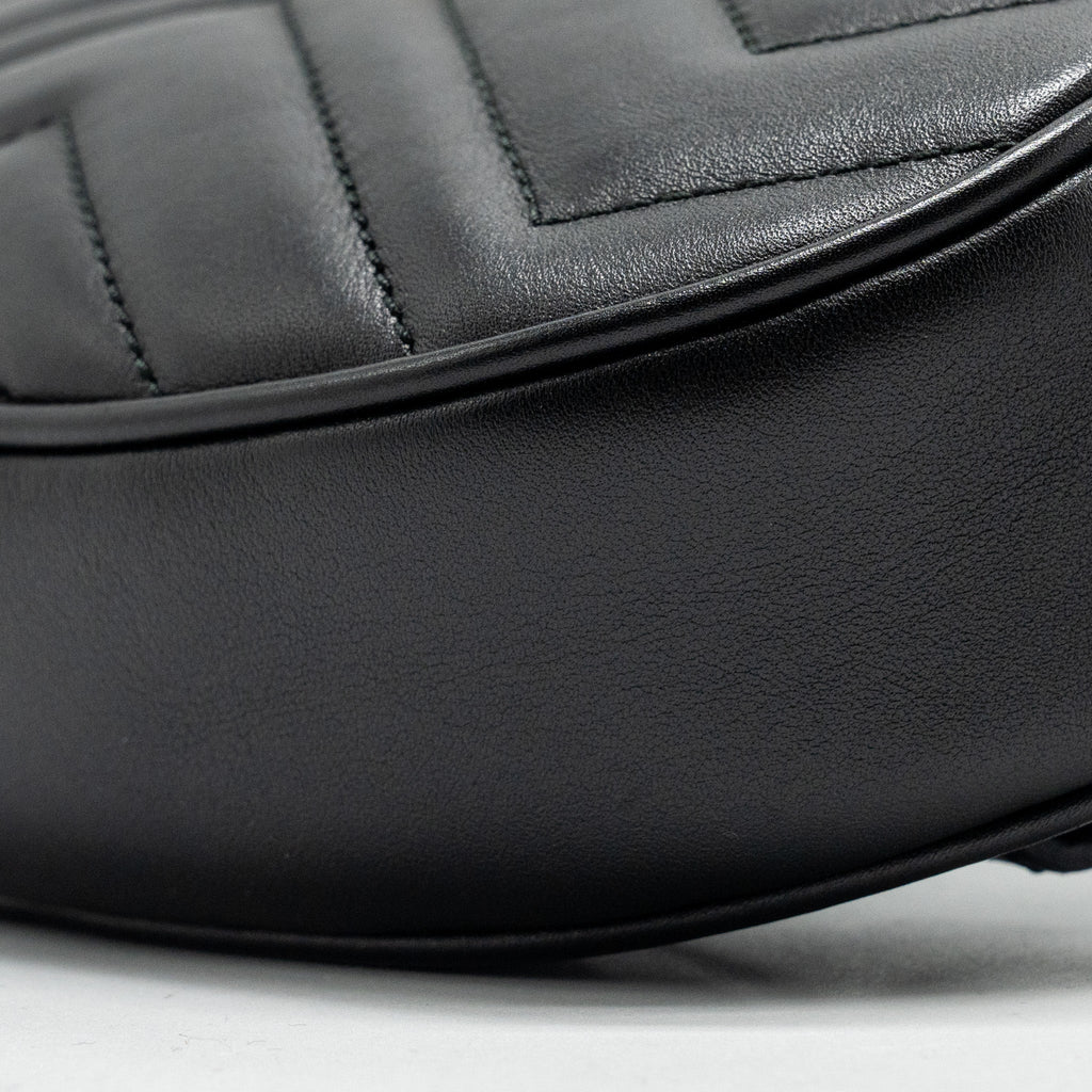 GUCCI GG MARMONT BELT BAG CALFSKIN BLACK GHW